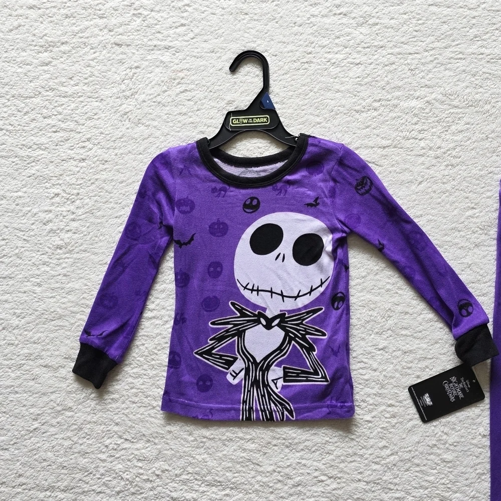 New Disney Nightmare Before Christmas Girl Halloween Snug Fit 2 pc Pajama Set 4t
